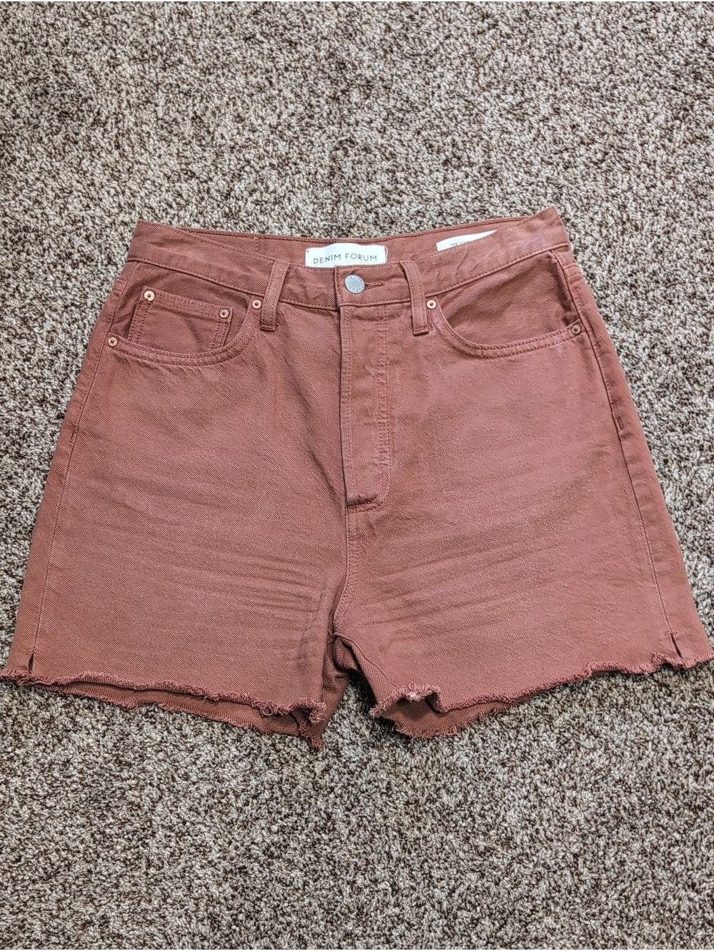 Denim Forum The Yoko Mid Thigh Denim Short Size 27